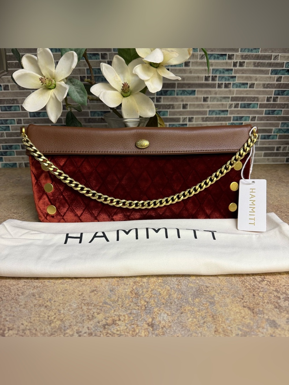 NWT Hammitt Monarch Velvet purse